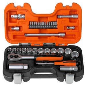 Bahco 34PC Metric/AF Socket Set S330