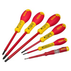 Stanley 0-65-441 Screwdriver Set 6pce Insulated 1000v SLOTTED & PHILLIPS FATMAX 0-65-441