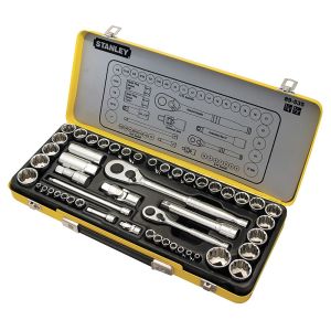 Stanley 50PC 1/4" & 1/2" Drive Metric & AF Socket Set 89-535