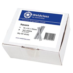 Weldclass 6-EC7510 Engineer's Chalk PROMAX 75 x 10 x 10mm Square 50 Piece 6-EC7510