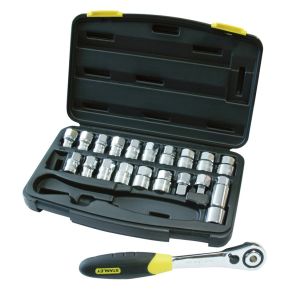 Stanley 21PC 3/8" & 1/2" Drive Metric & SAE Socket Set 89-811