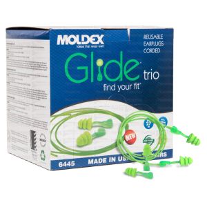 Moldex Safety Ear Plugs 50 Pairs Glide® Trio Reusable 6445