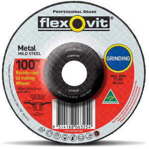 Flexovit 100x6.0x16mm Metal Grinding Disc 25PK 66252841705