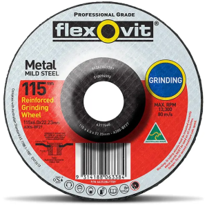 Flexovit 115x6.0x22.2mm Metal Grinding Disc 25PK 66252841709