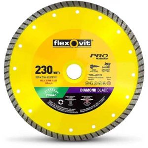 Flexovit 230mm Turbo Diamond Blade for General Purpose Cutting 70184624723