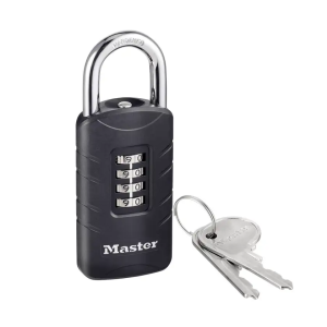 Master Lock 48mm Padlock Hybrid Combination & Key 656EURDBLKAU