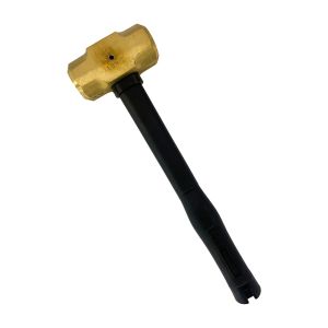 Mumme Tools 4LB BRASS HAMMER WITH PINNED STEEL CORE FIBREGLASS HANDLE 7HBRFRH04