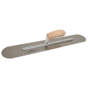 Marshalltown 22" x 4" Pool Trowel with Curved Wood Handle -13925