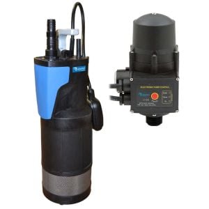 ClayTech Drainage Pump & Aquatron Pump Controller - 30m Head 95L/Min CLA BLUEDIVER C30A