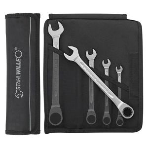 Stahlwille 5-Piece 8-19mm Combination Ratcheting Spanner Set 96401705