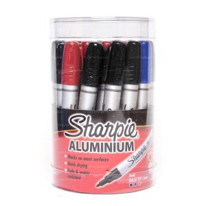 Sharpie Permanent Markers 2.5mm CHISEL TIP 26 Piece Aluminium AP012013P