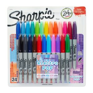 Sharpie Marker Pens 24 Piece Electro Pop Limited Edition Permanent Texta 1927350