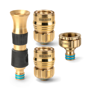 Holman 12mm Brass 4 Piece Hi-Flow Nozzle Connector Set 8540H