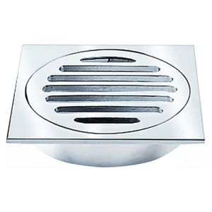 DTA Floor Drain 80mm Square Chrome Plated Brass FDCBSQ080