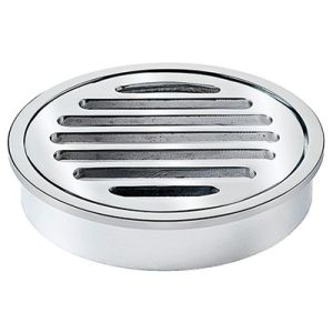 DTA Floor Drain 80mm Round Chrome Plated Brass FDCBR080