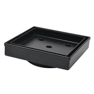 DTA Floor Drain 110mm Square 76mm Outlet S/Steel BLK Tile-In Cover FLDR110TIB