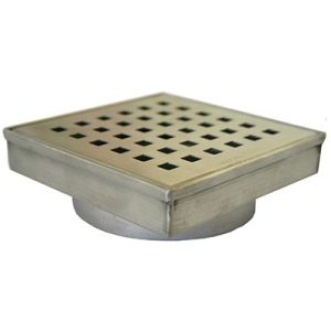 DTA Floor Drain 110mm Square 90mm Outlet S/Steel Square Cover FLDR110SQ-90