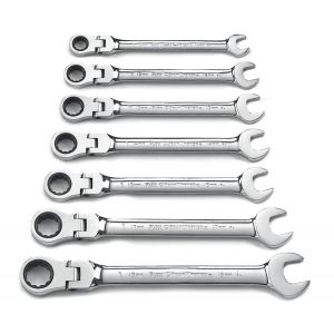 Gearwrench 7PC Metric Flex Combination Ratcheting Wrench Set 9900D