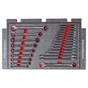 Gearwrench 24PC SAE & Metric Combination Ratcheting Wrench Set in EVA Tray 83075N