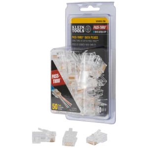 Klein Rj45 Pass-Thru Plug Cat6A 50 Pack A-VDV826-704