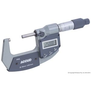 Accud 25-50mm Coolant Proof IP65 Digital Outside Micrometer AC-313-002-02