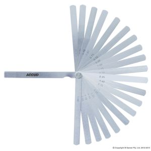 Accud 200mm Feeler Gauge 20 Leave Set AC-914-100-20
