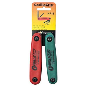 Bondhus 15 PC Hex Gorillagrip Fold Up 2 Pk BD12544