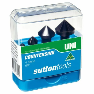 Sutton 4PC Countersink 90° Three Flute DIN Set C1080004