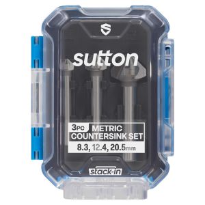 Sutton 3PC HSS Countersink Set 3-Flute 8.3-20.5MM C201S03A