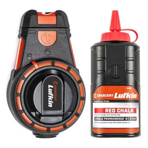 Crescent Lufkin CLO100R Contractor Chalk Reel With Red Chalk 30m/100' 5:1 Rewind Ratio CLO100R