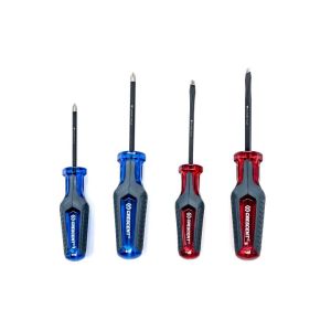 Crescent 4PC Screwdriver Set Co-Molded Handle With Diamond Tip CGS4PCSET
