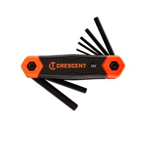 Crescent Hex Key Set 8 Piece Folding METRIC Dual Material CHKFM8