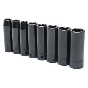 Crescent 8 Pc. 1/2" Drive 6 Point Deep Impact Metric Socket Set CIMS3N