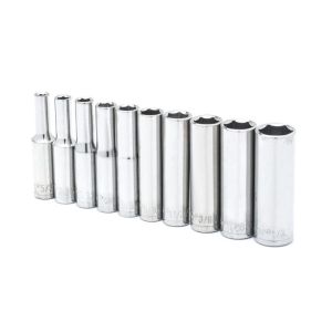 Crescent 10 Pc. 1/4" Drive 6 Point Deep SAE Socket Set CSAS10N