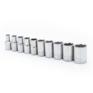 Crescent 10 Pc. 1/4" Drive 6 Point Standard SAE Socket Set CSAS8N