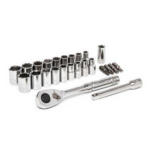 Crescent CSWS1C Tool Set Mechanics 25 Piece 1/4" Drive 6 Point SAE/Metric CSWS1C