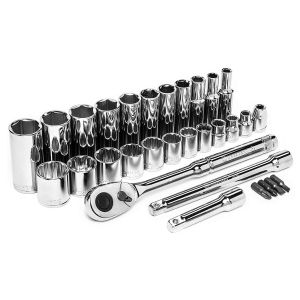 Crescent CSWS9C Mechanics Tool Set 32 Piece 3/8" Drive 6 and 12 Point Standard & Deep Metric CSWS9C