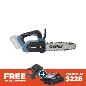 Senix X2 18V Brushless 25cm (10") Top Handle Chainsaw Skin CSX2-M1-EU-0