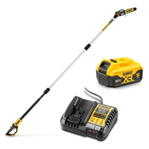 DeWALT 18V XR 200mm Brushless Pole Saw Kit (1 x 5.0Ah) DCMPS567P1-XE