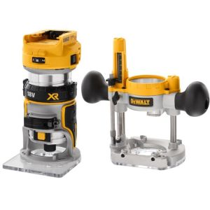 DeWALT 18V XR Li-Ion BRUSHLESS 8mm Router with Plunge Base - Bare Unit DCW604N-XJ