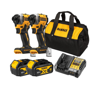 DeWALT 18V XR Brushless Twin Impact Driver Kit (2 x 4.0Ah) DCZ2850M2-XE