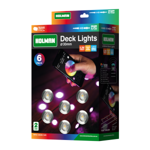 Holman Deck Light 30mm x 0.03W - RGB 6 Pack DLRGB3003