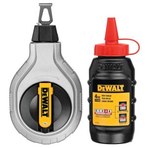 DeWALT 30m Aluminium Chalk Line Reel Kit W/Red Chalk DWHT47408
