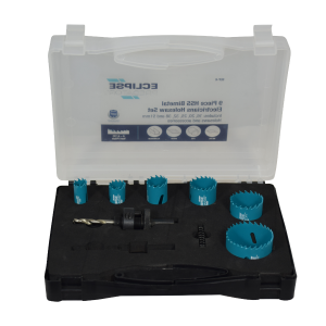 Eclipse 9PC Predator HSS Bimetal Holesaw Electricians Kit EC-EEP-K
