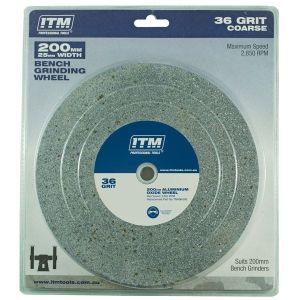 ITM 200 X 25MM 36 Grit Aluminium Oxide Grinding Wheel TM406-003
