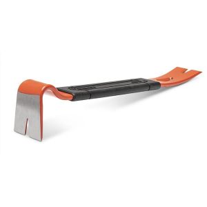 Crescent FB13-06 Flat Pry Bar with Grip 13" High-Viz Corrosion Resistant Finish 3 Beveled Nail Slots FB13-06