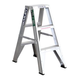 Bailey Trade Lyte 0.9M 150kg 3 Step Aluminium Double Sided Stepladder FS14019
