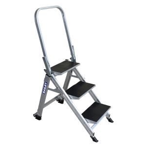 Bailey 150kg 3 Step Aluminium Stairway Ladder with Safety Rail FS13751