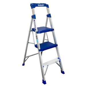 Bailey FS14040 Twin Platform Stepladder 3 Step 135kg Aluminium FS14040