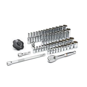 Gearwrench 51PC 1/4" DR SAE & Metric Standard & Deep Mechanics Tool Set 80300